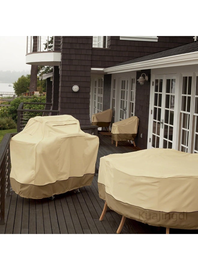 Kuajingdi Classic Patio Furniture Covers,Waterproof, Windproof and Dustproof  Sofa Loveseat Cover with Drawstring  - Image 2