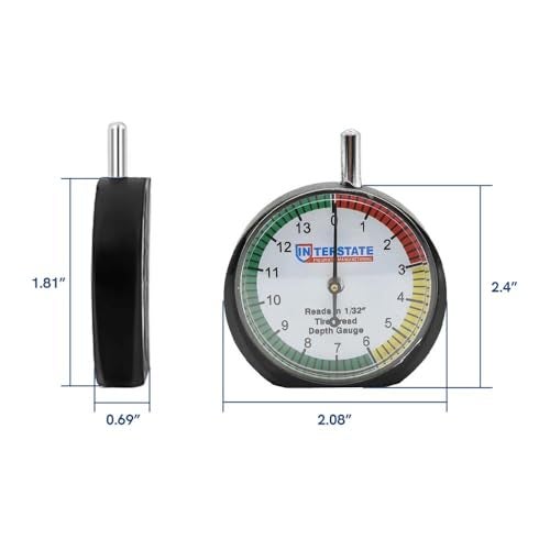 Interstate Pneumatics TG32 Professional Dial Type Tire Tread Depth Gauge - Image 3