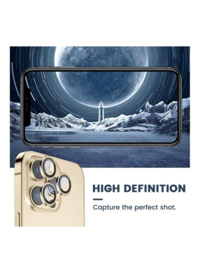 ACLIX Camera Lens Protector, Keep Original Camera HD Glass Metal Camera Lens Screen Cover Film for iPhone 14 Pro Max / 14 Pro Accessories Gold - Image 4