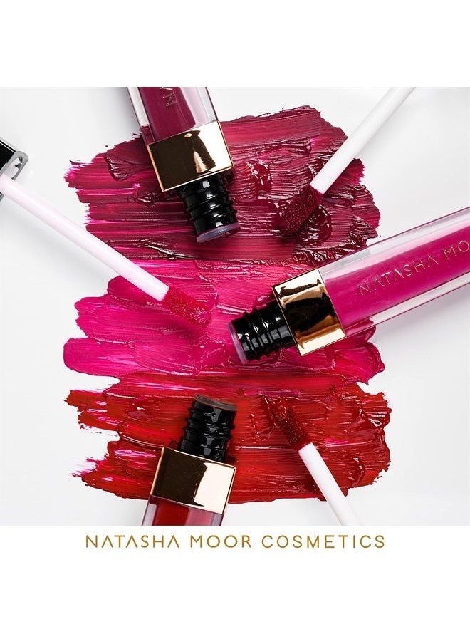 NATASHA MOOR - Molten Matte Lipsticks Set of 4 - Long-lasting Lip Stick, Smudge-proof, Hydrating Formula with Vitamin E, Cruelty Free - Powerhouse Fall in Love Collection - Image 1