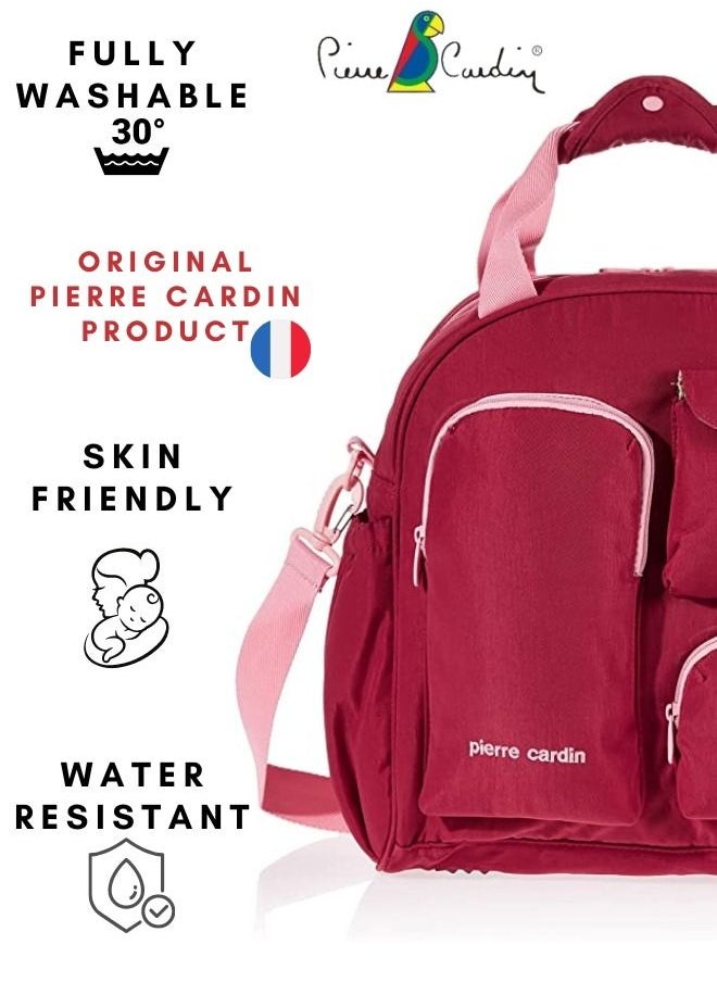 pierre cardin - Diaper Bag Set of 5 comes with a changing mat bottle warmer and waterproof compartment for wet and grubby items and is made of skin friendly materials - Image 1