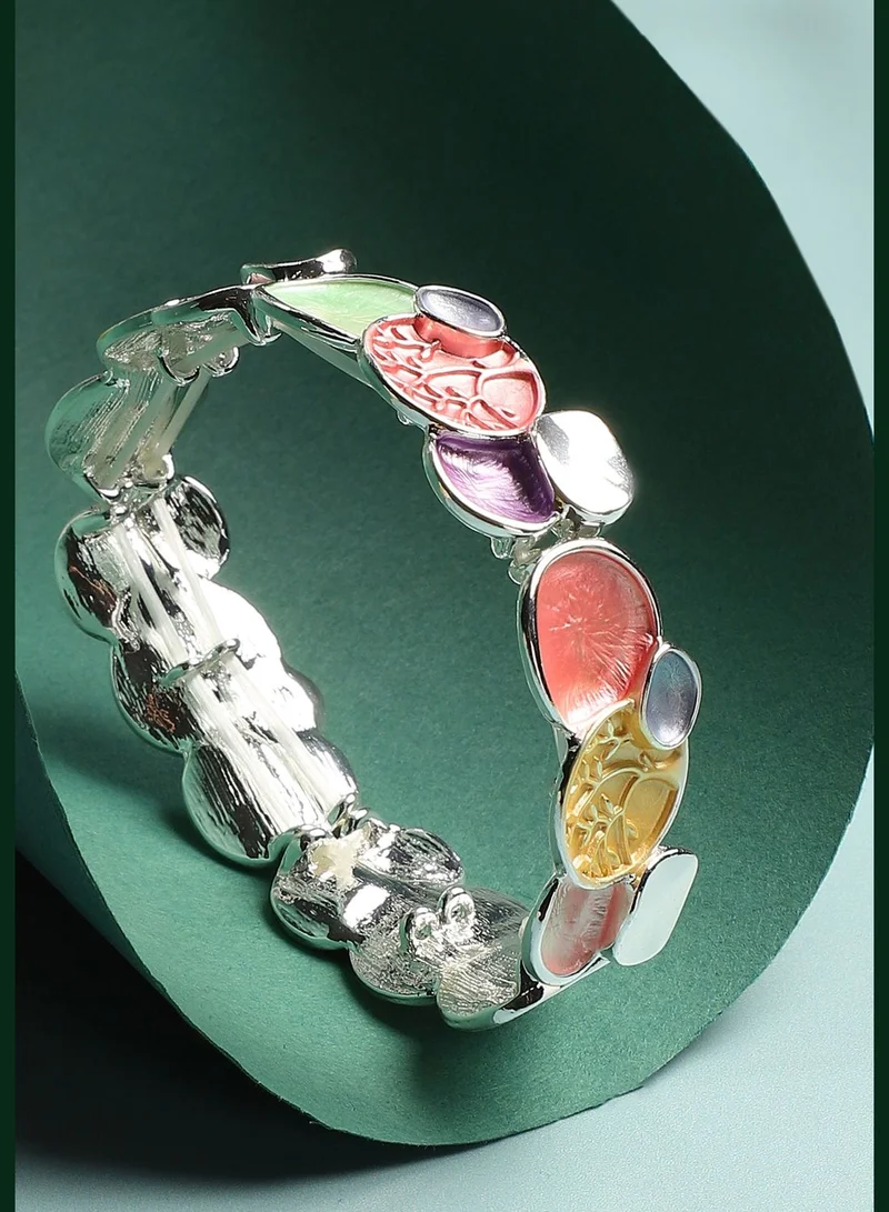 SOHI Silver Plated Designer Party Wear Bracelet For Women