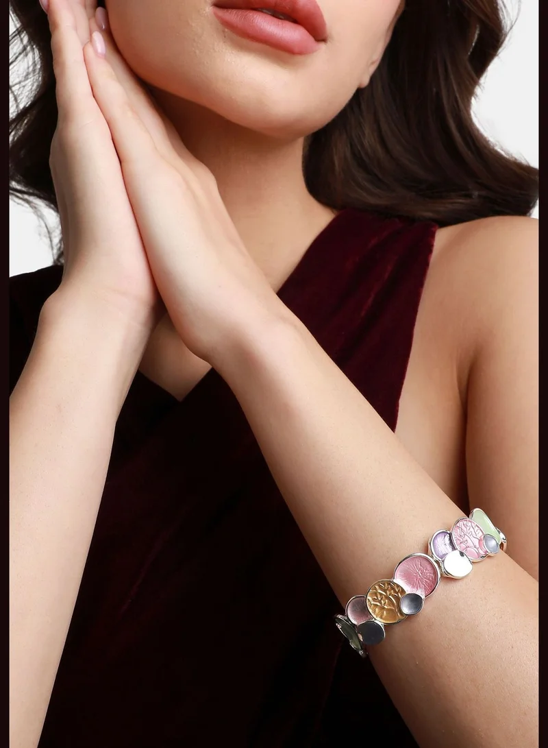 SOHI Silver Plated Designer Party Wear Bracelet For Women