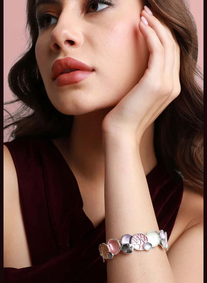SOHI Silver Plated Designer Party Wear Bracelet For Women