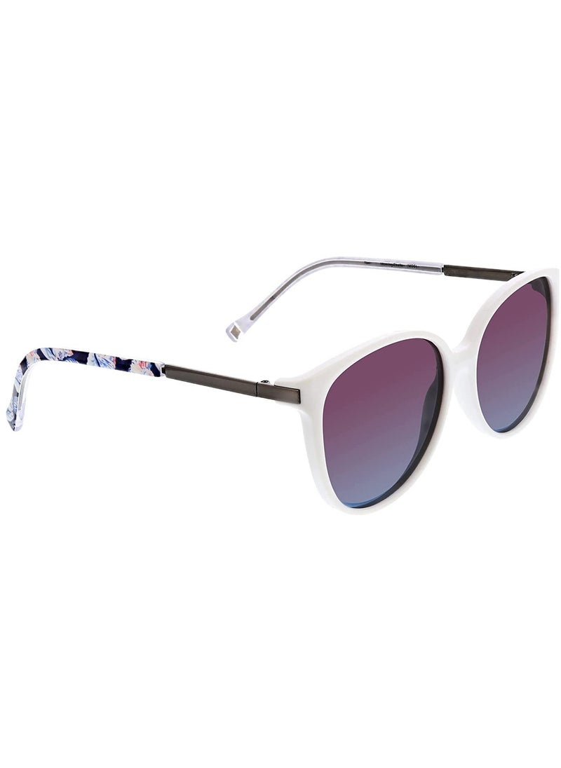 Vera Bradley - Vera Bradley Women's Tori Polarized Round Sunglasses, White - Image 1