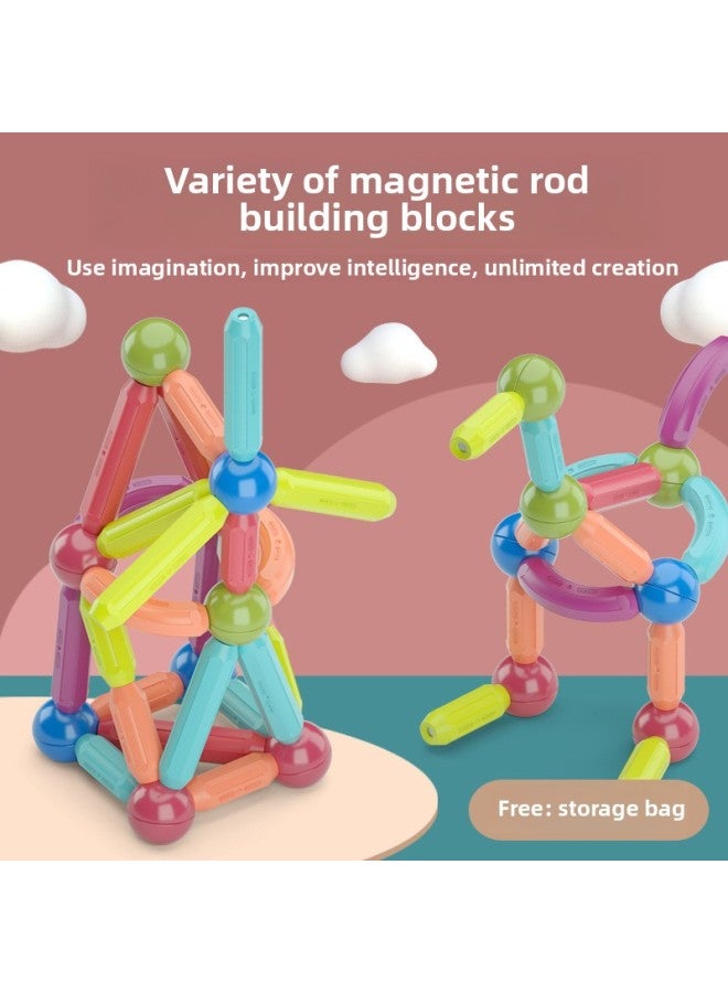 Outlet Variable Magnetic Stick Assembled Magnetic Building Blocks Early Education Educational Boys And Girls Children's Toys Cross-Border-Color:36-piece Set 【color Box】】 - Image 3