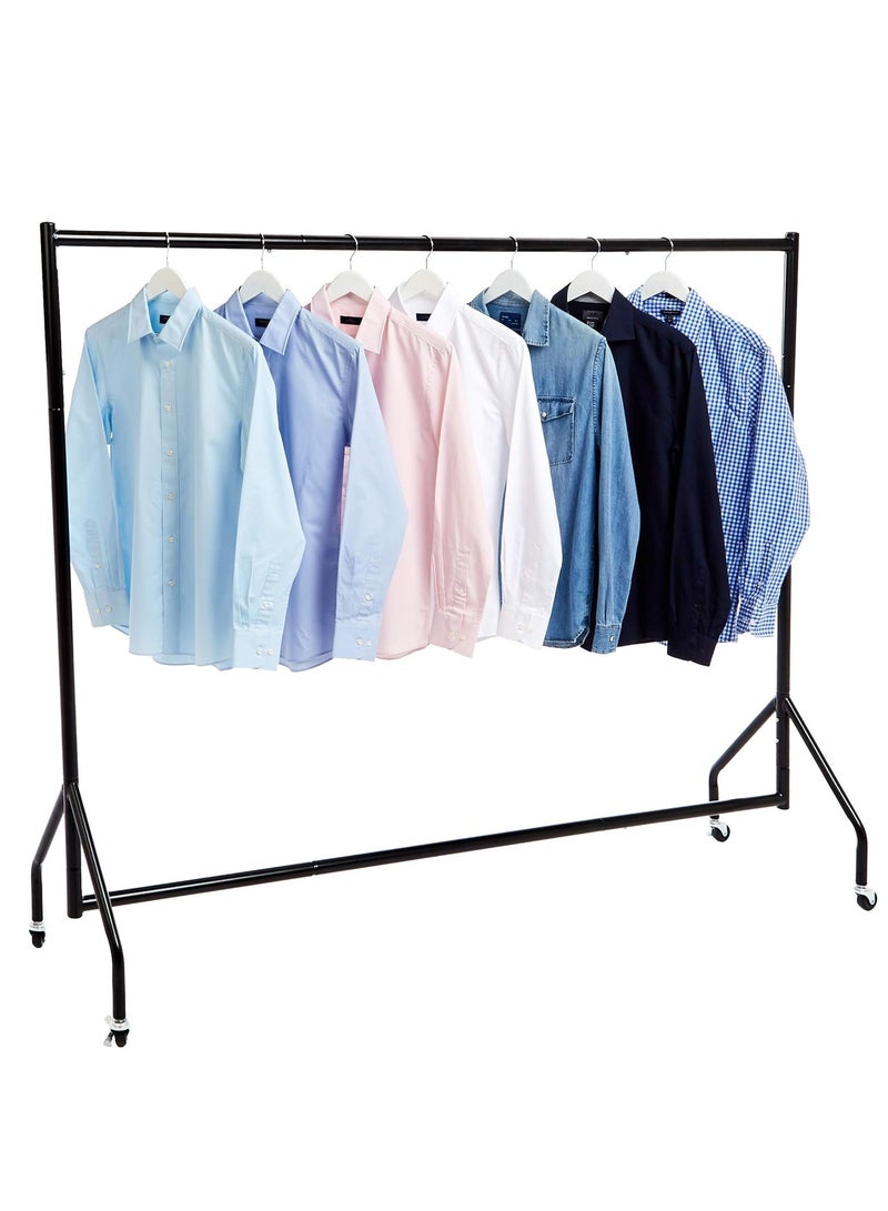 كيلا رف ملابس متحرك عالي التحمل، منظم ملابس معلق للعرض والتخزين، - أسود - Image 5