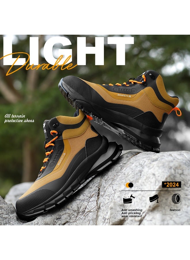 Steel Toe Shoes for Men Lightweight Safety Shoes Comfortable Puncture Proof Slip On Indestructible Work Shoes and Fashion Sneakers. - Image 3