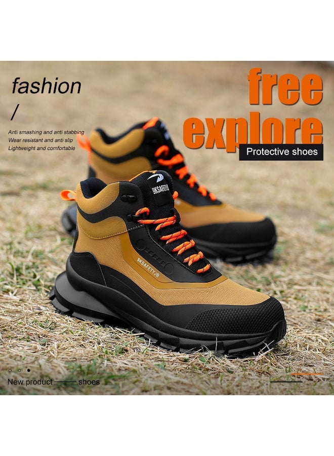 Steel Toe Shoes for Men Lightweight Safety Shoes Comfortable Puncture Proof Slip On Indestructible Work Shoes and Fashion Sneakers. - Image 2