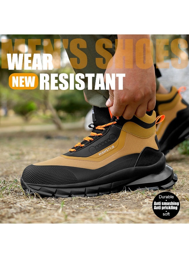 Steel Toe Shoes for Men Lightweight Safety Shoes Comfortable Puncture Proof Slip On Indestructible Work Shoes and Fashion Sneakers. - Image 1