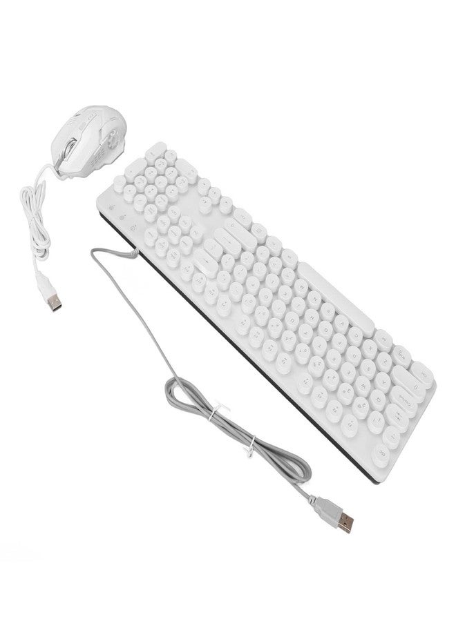 Zunate Wired Gaming Keyboard and Mouse Combo - Mechanical Keyboard with RGB Backlit, 3600 DPI Precision Gaming Mouse, for PC (White) - Image 1
