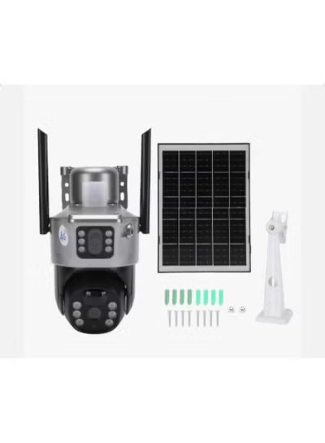 ELTRAZONE 4G LTE Solar Security Camera, 4MP HD Dual Lens, 360° PTZ Outdoor Wireless Surveillance - Image 1