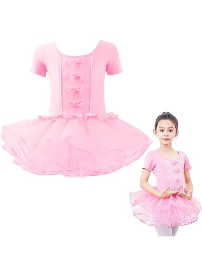 Home Smart Ballet Dance Tute Costume Dress for Kid's Classic Design Dress for Girls Short Sleeves Dress for Birthday Party and Dance Stage Performance - Image 1