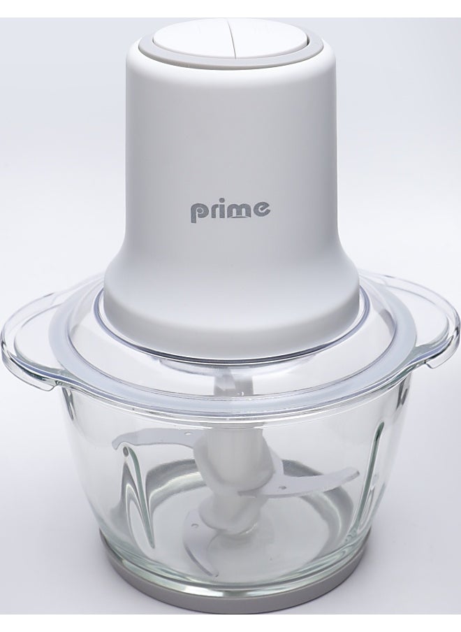 Chopper 500W 1.2L Glass Bowl 2 Speed Control White