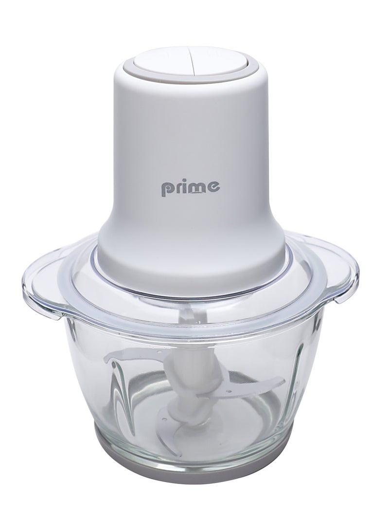 Prime مفرمة 500 واط 1.2 لتر وعاء زجاجي 2 سرعة تحكم أبيض - Image 1