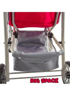 يو كيه آر UKR Kids Doll Stroller - لعبة كرسي يدفع باليدين لطيفة للفتيات | هدية مثالية للعب الخيالي ومغامرات الدمية  - Image 5