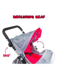 UKR UKR Kids Doll Stroller - Cute Baby Pushchair Toy for Girls | Perfect Gift for Imaginative Play & Doll Adventures  - Image 3