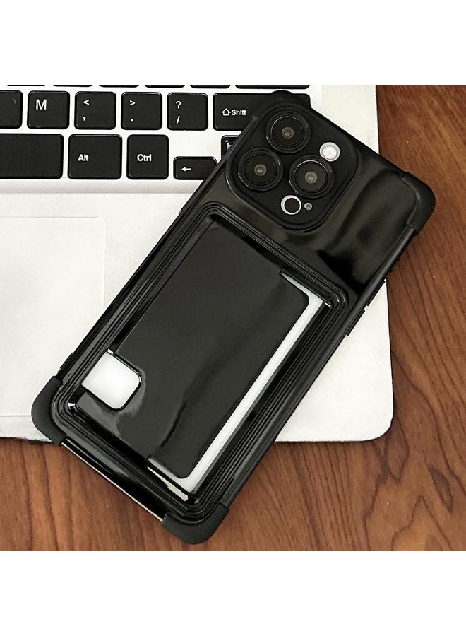 اس-توب جراب لهاتف iPhone 15 Pro Max بلون الماكارون مع فتحة جانبية للبطاقة من مادة TPU - Image 1