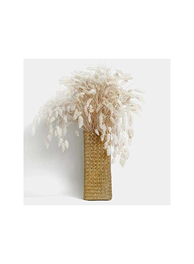 The Bros Handmade Wicker Flower Basket Organizer Natural Straw Vintage Rattan Vase Home Decorative Desk Storage Container Gift (11X11X30L065S) - Image 4