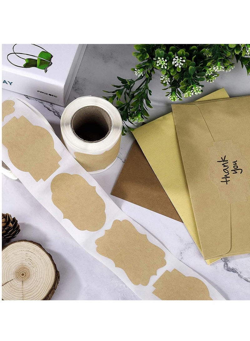 Excefore Gift Paper Labels Stickers Jar Stickers Self-Adhesive Jar Labels Handmade Baking Sticker Gift Tags for Cosmetic Handmade Decoration  Jars Food Craft 2 Roll  - Image 4