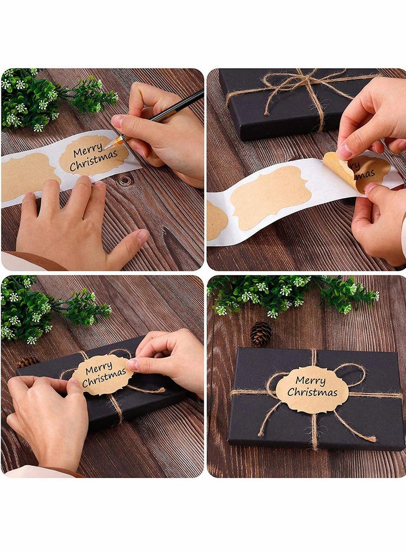 Excefore Gift Paper Labels Stickers Jar Stickers Self-Adhesive Jar Labels Handmade Baking Sticker Gift Tags for Cosmetic Handmade Decoration  Jars Food Craft 2 Roll  - Image 3