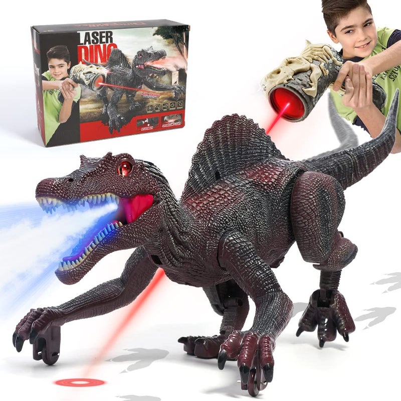 FRUSE Remote Control Dinosaur ToysRC Walking Robot Dinosaur wLight TracingSpray MistLED LightRoaringJurassic Dinosaur ToysToys for Kids Girls Age 3 4 5 6 7 8 - Image 3