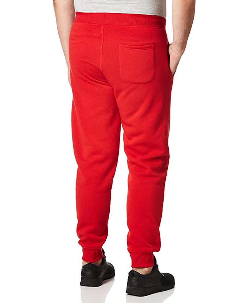 WT02 Men's Fleece Sweatpants & Joggers (Regular & Extended Sizes), Red, Medium - Image 3