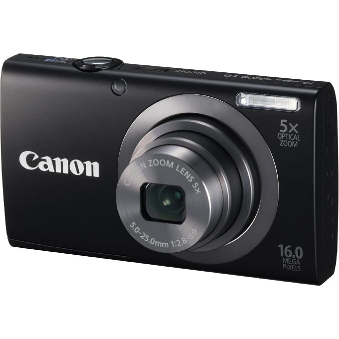 Canon PowerShot A2300 IS 16.0 MP Digital Camera with 5x Optical Zoom (Black)(Renewed) - Image 1