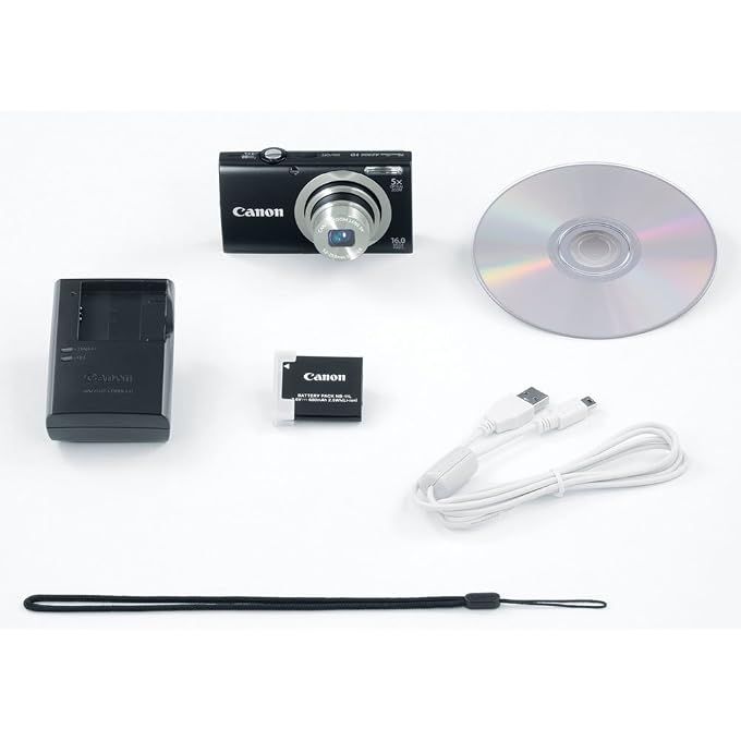 Canon PowerShot A2300 IS 16.0 MP Digital Camera with 5x Optical Zoom (Black)(Renewed) - Image 2