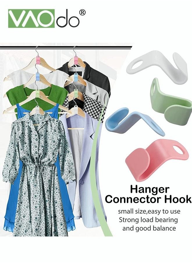 VAOdo - 60PCS Clothes Hanger Connector Hooks Cascading Hanger Hooks Extender Clips Connection Hooks for Heavy Duty Space Saving Outfit Hangers or Clothes Closet Colorful - Image 1