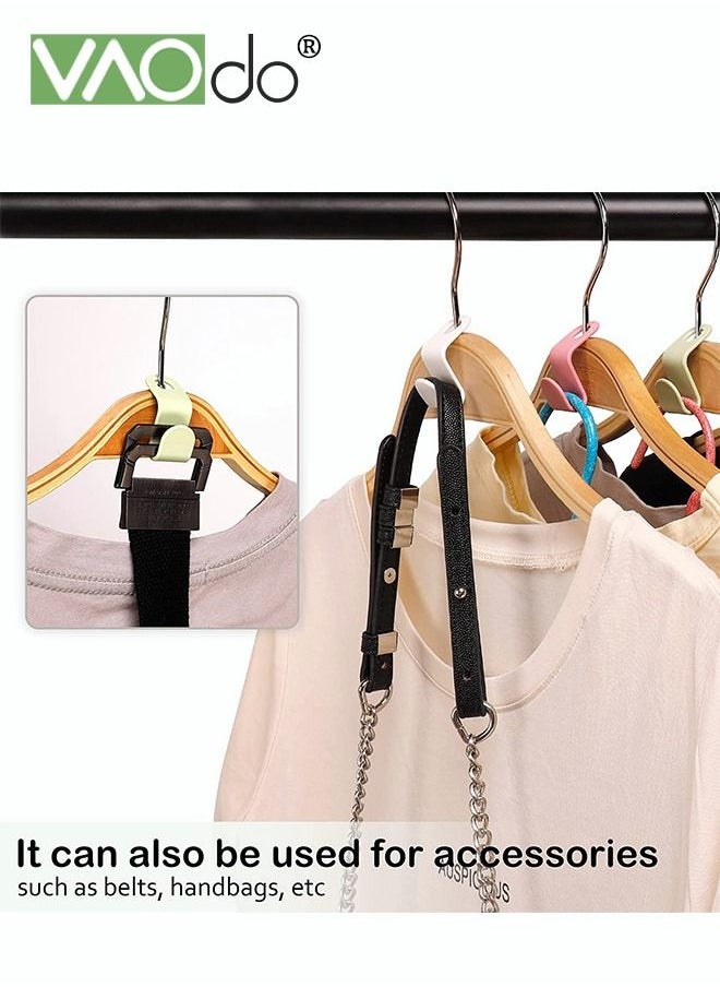 VAOdo - 60PCS Clothes Hanger Connector Hooks Cascading Hanger Hooks Extender Clips Connection Hooks for Heavy Duty Space Saving Outfit Hangers or Clothes Closet Colorful - Image 1