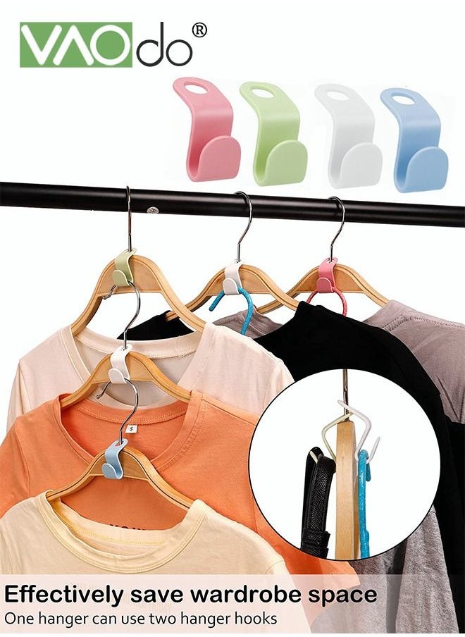 VAOdo - 60PCS Clothes Hanger Connector Hooks Cascading Hanger Hooks Extender Clips Connection Hooks for Heavy Duty Space Saving Outfit Hangers or Clothes Closet Colorful - Image 1