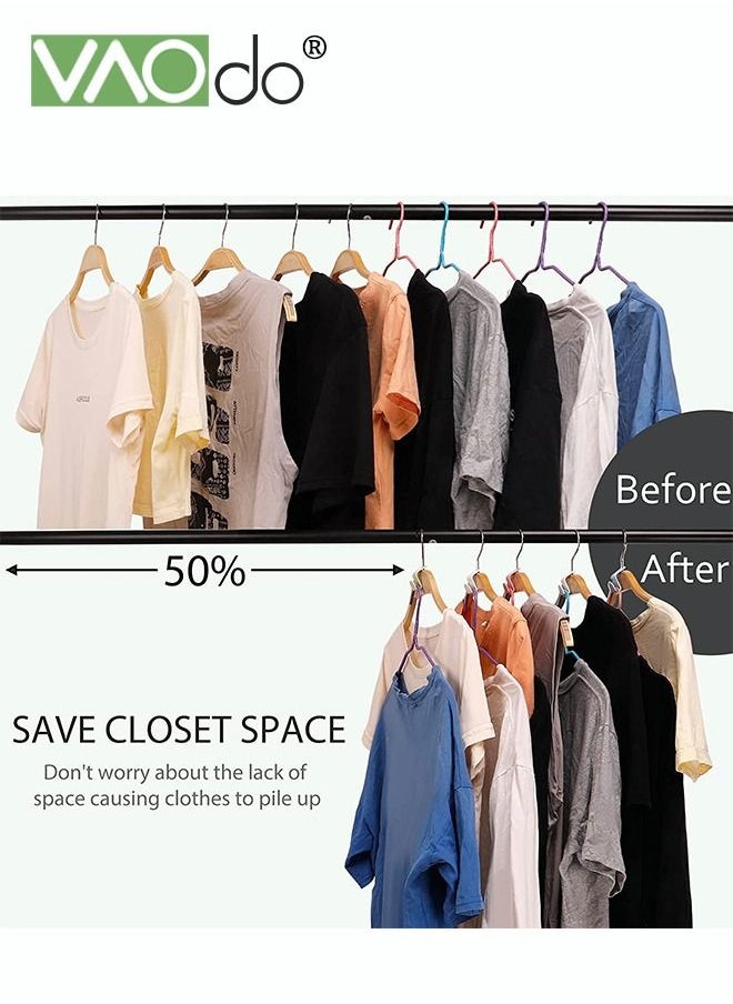 VAOdo - 60PCS Clothes Hanger Connector Hooks Cascading Hanger Hooks Extender Clips Connection Hooks for Heavy Duty Space Saving Outfit Hangers or Clothes Closet Colorful - Image 1