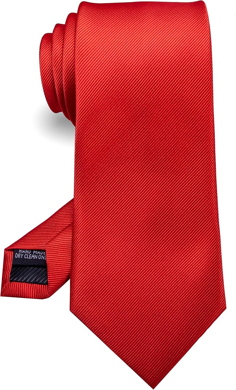 RBOCOTT Solid Color Tie Formal Necktie for Men - Image 1