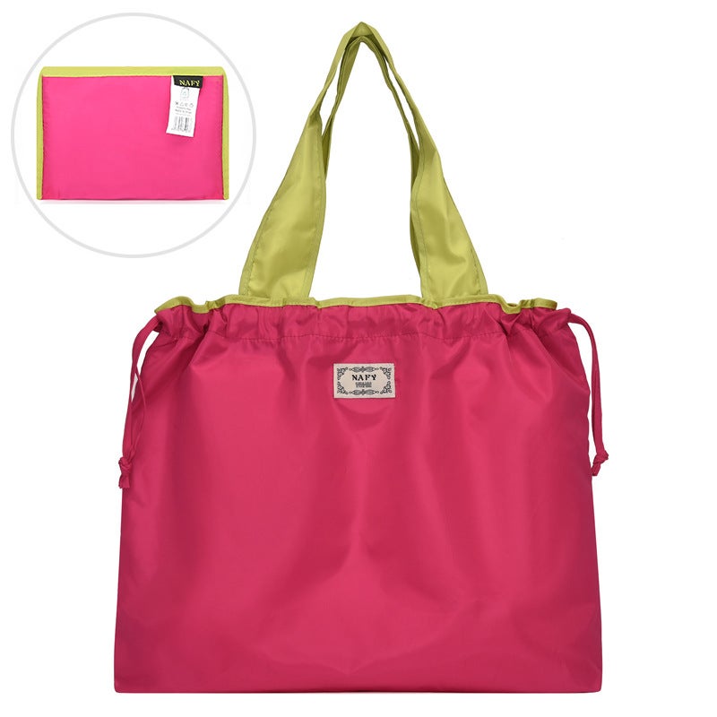 Large-Capacity Foldableable Satchel Shopping Bag, Fashionable Tote Bag, Travel Tote Bag, Strong Waterproof Supermarket Grocery Shopping Bag - Image 1