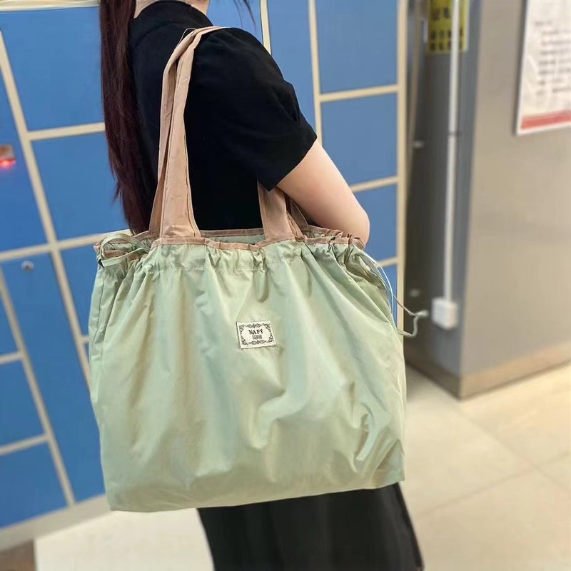 Large-Capacity Foldableable Satchel Shopping Bag, Fashionable Tote Bag, Travel Tote Bag, Strong Waterproof Supermarket Grocery Shopping Bag - Image 2