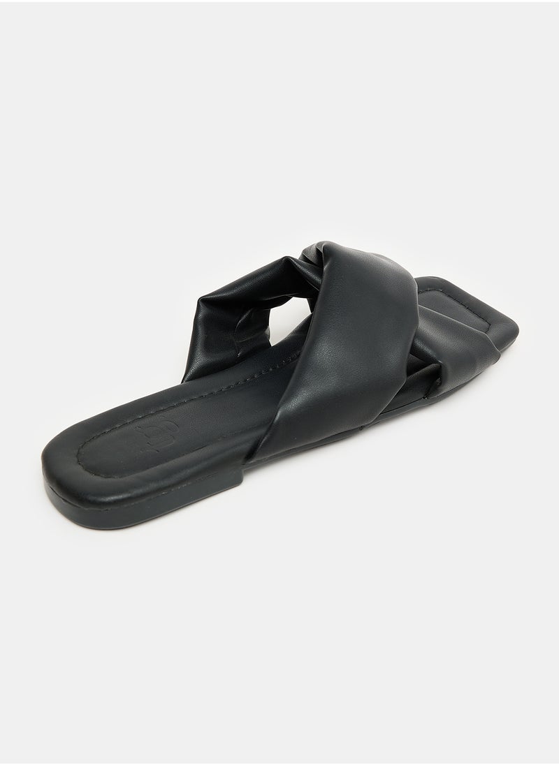 TGS - Wide Cross Strap Slippers - Image 1