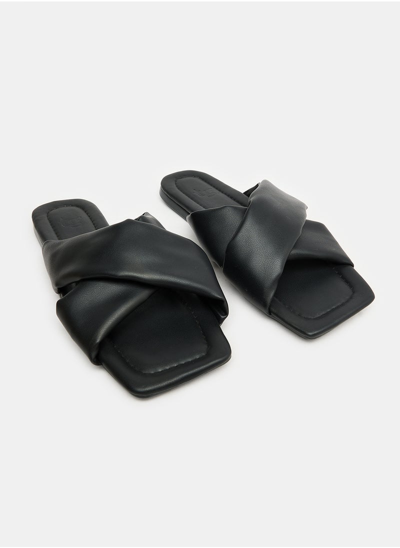 TGS - Wide Cross Strap Slippers - Image 1