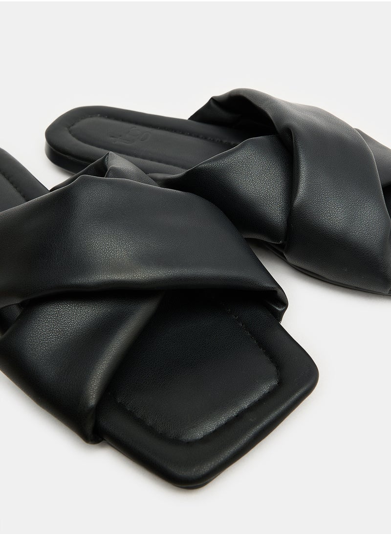 TGS - Wide Cross Strap Slippers - Image 1