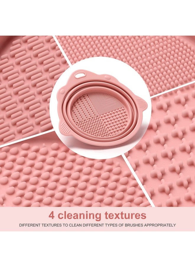 Etercycle Silicone Makeup Brush Cleaner Bowl - Etercycle Portable Cleaning Tool For Brushes, Powder Puffs, And Sponges (Pink) - Image 3