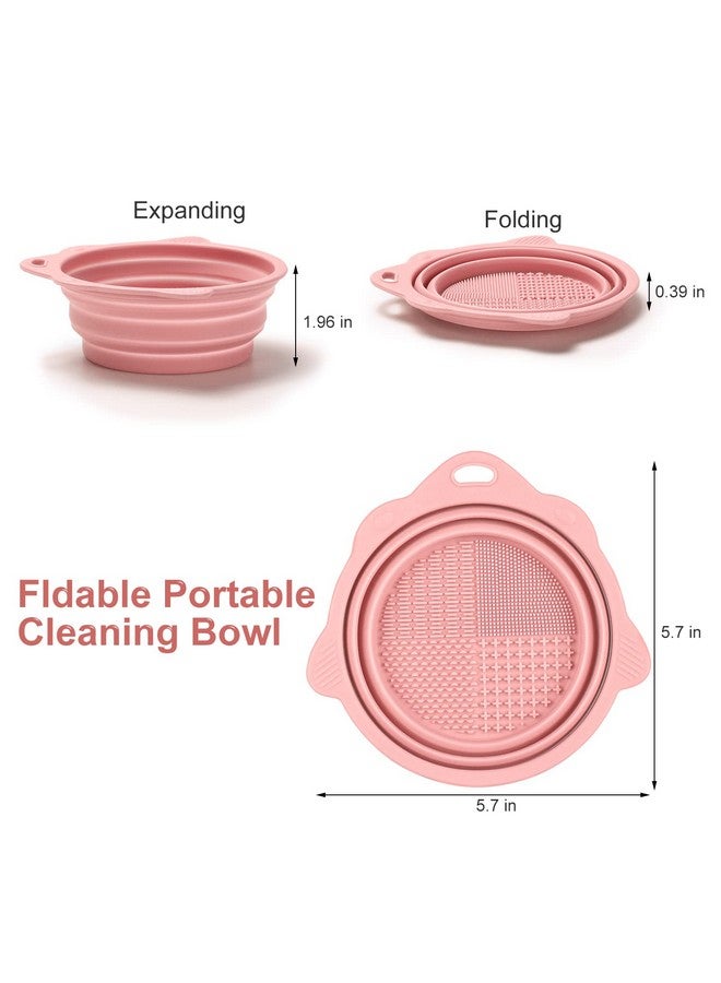 Etercycle Silicone Makeup Brush Cleaner Bowl - Etercycle Portable Cleaning Tool For Brushes, Powder Puffs, And Sponges (Pink) - Image 4