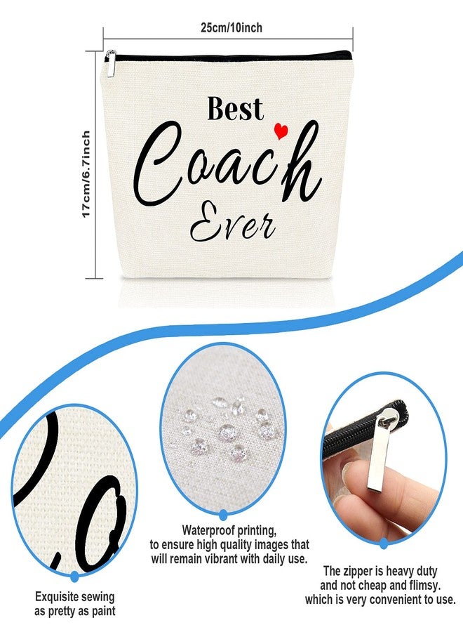 Mikela Coach Gifts Coach Thank You Gifts Makeup Bag Gift for Women Cosmetic Bag Appreciation Birthday Gift for Coaches Teacher Soccer Football Cheer Baseball Volleyball Swim Dive Gym Coaches Toiletry Pouch - Image 2
