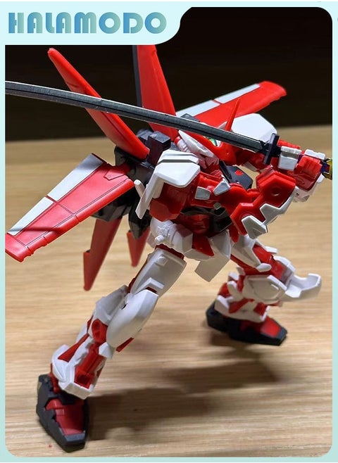 Gundam HG Red Frame Action Figure Assembly Model with Complimentary Flight Backpack， a Super Handsome Desktop Decoration, an Assembly Model Toy for Boys and Girls