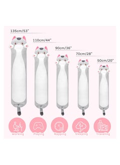 Long Cat Plush Kids Body Pillow, 27 Inch Cute Gray Cat Stuffed Animals Soft Plushies, Kitten Kawaii Plush Throw Pillow Doll Toy Gift for Girlfriend - pzsku/Z2D76A5A4179142B73BB8Z/45/_/1698912478/488e8b81-d823-476a-947b-ddc4848be3aa