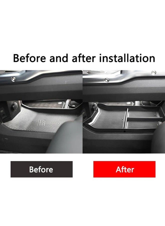 NOSKIN Car Central Armrest Console Storage Tray Organizer with Cup Holder for Jetour T2 2023-2026, Black Plastic - Image 2