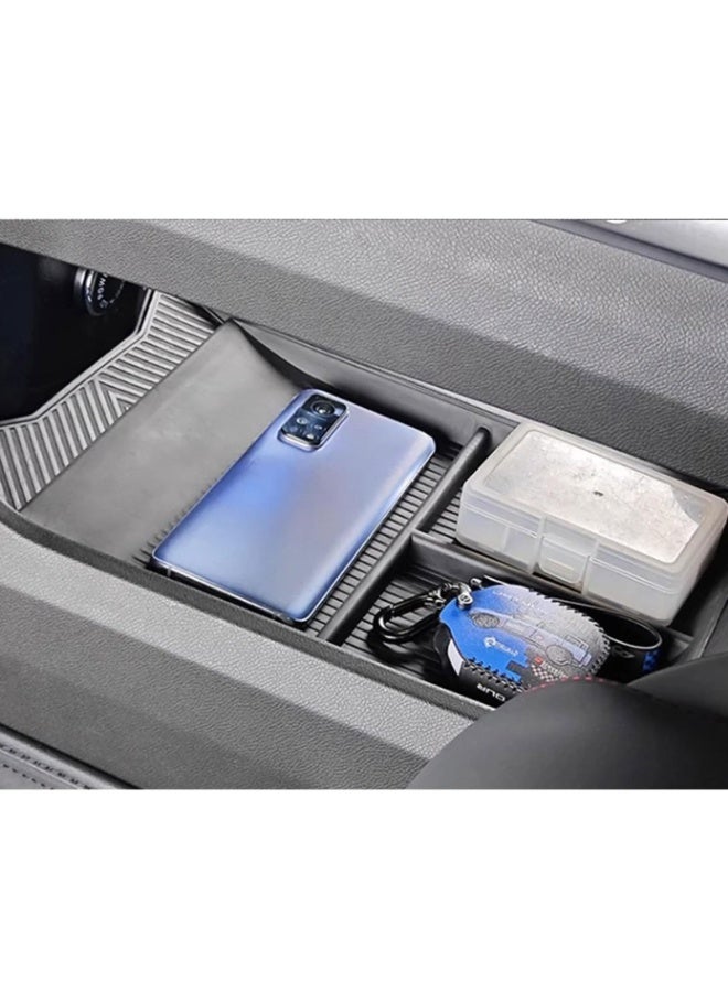 NOSKIN Car Central Armrest Console Storage Tray Organizer with Cup Holder for Jetour T2 2023-2026, Black Plastic - Image 4