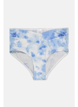 Tchibo Women High Waist Tie Dye Panty, Blue  - Image 1