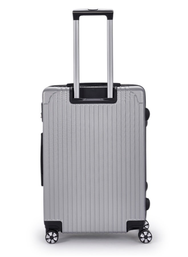 LIMRA Travel Bags 20-Inch Lightweight ABS Carry-On Luggage – 360° Spinner Wheels – Hard Shell Suitcase with Telescopic Handle Silver - Image 3