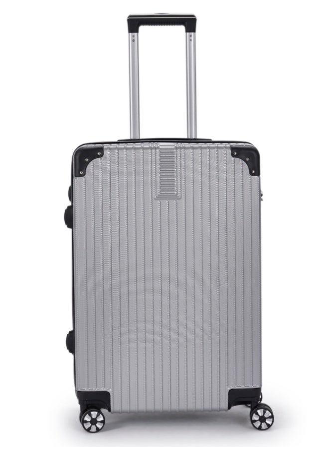 LIMRA Travel Bags 20-Inch Lightweight ABS Carry-On Luggage – 360° Spinner Wheels – Hard Shell Suitcase with Telescopic Handle Silver - Image 2