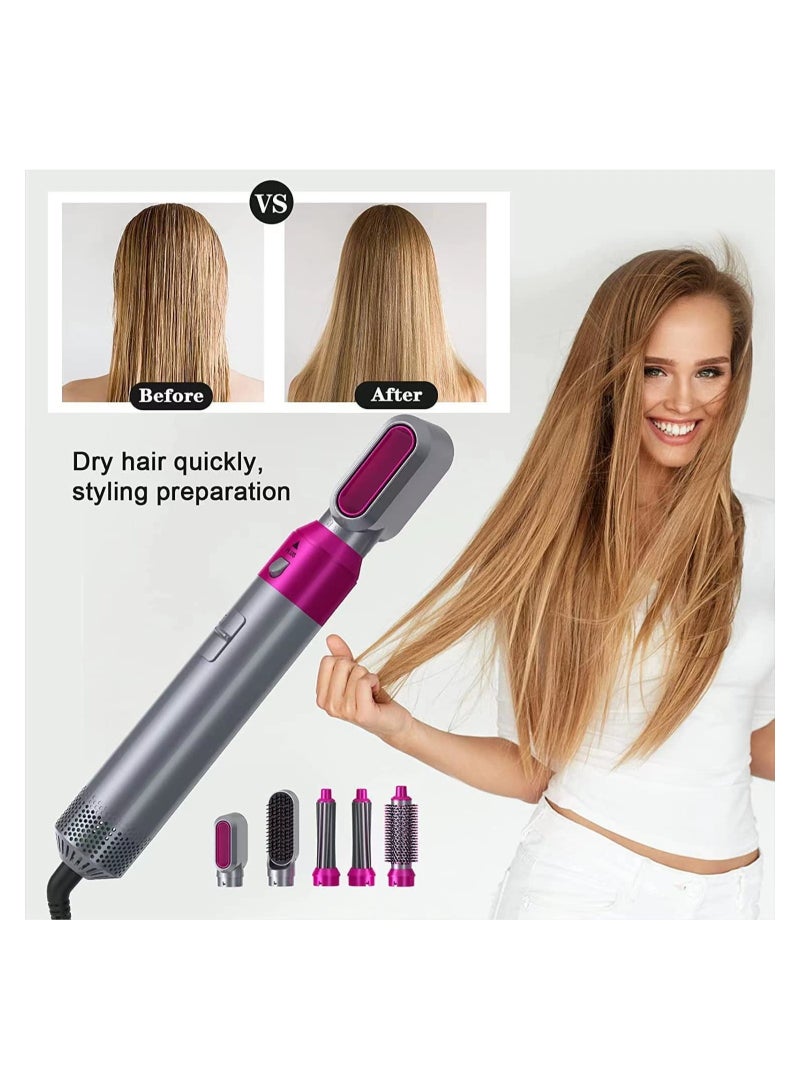 ELTRAZONE 5 In 1 1000W Hair straightener brush, Dryer and Volumizer, Detachable Hair Styler, One-Step Hot Air Brush Negative Ions Constant Temperature Hot Air brush straightener for women - Image 3
